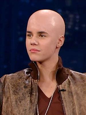 pics of justin bieber bald. Justin Bieber displayed a
